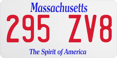 MA license plate 295ZV8