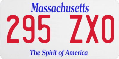 MA license plate 295ZX0