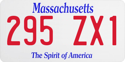MA license plate 295ZX1