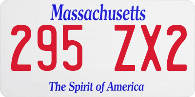 MA license plate 295ZX2