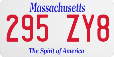 MA license plate 295ZY8