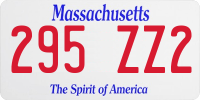 MA license plate 295ZZ2
