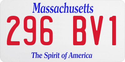 MA license plate 296BV1