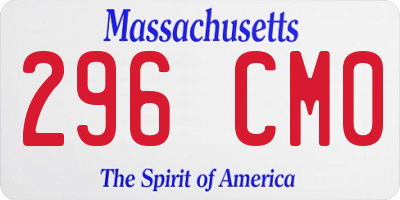 MA license plate 296CM0