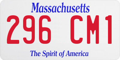 MA license plate 296CM1
