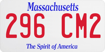 MA license plate 296CM2