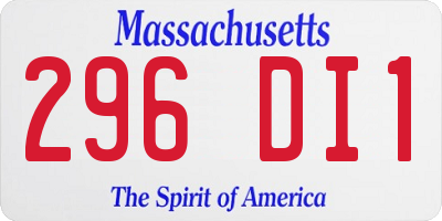 MA license plate 296DI1