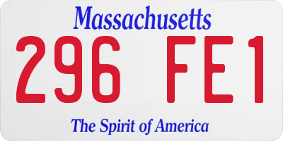 MA license plate 296FE1