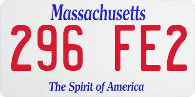 MA license plate 296FE2
