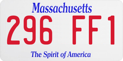MA license plate 296FF1