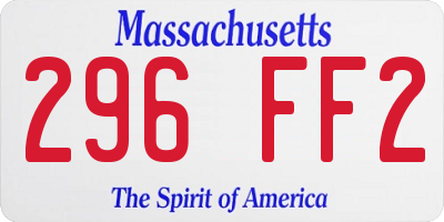 MA license plate 296FF2