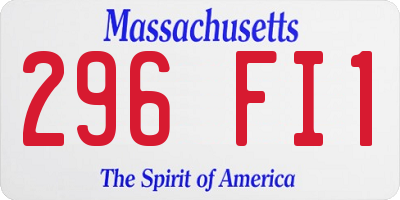 MA license plate 296FI1