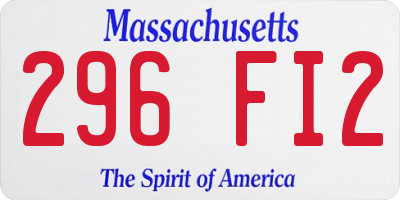 MA license plate 296FI2