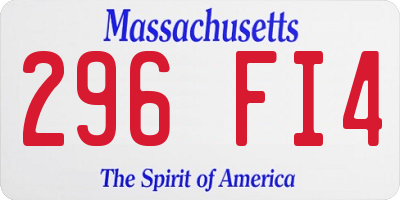 MA license plate 296FI4