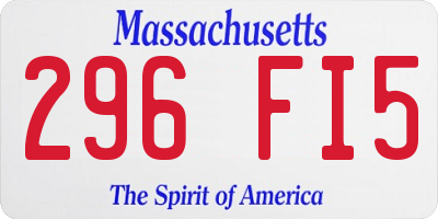 MA license plate 296FI5