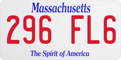 MA license plate 296FL6