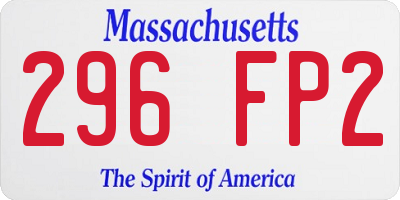 MA license plate 296FP2