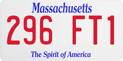 MA license plate 296FT1