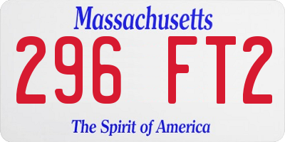 MA license plate 296FT2