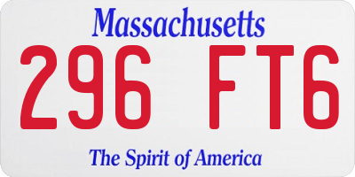 MA license plate 296FT6