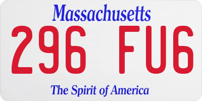 MA license plate 296FU6