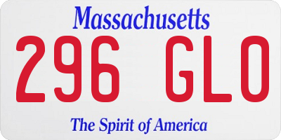 MA license plate 296GL0