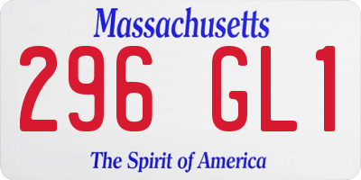 MA license plate 296GL1