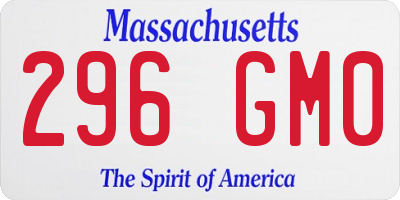 MA license plate 296GM0