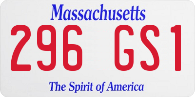 MA license plate 296GS1