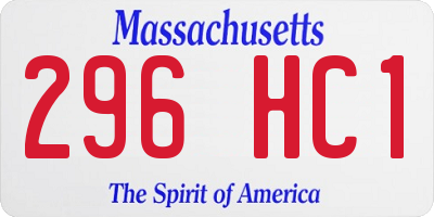 MA license plate 296HC1
