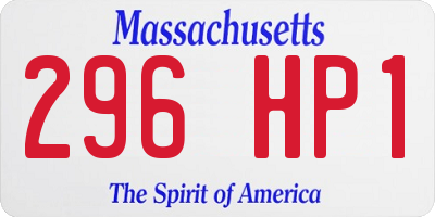MA license plate 296HP1
