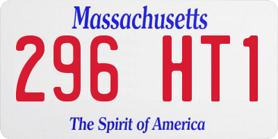 MA license plate 296HT1