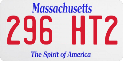 MA license plate 296HT2