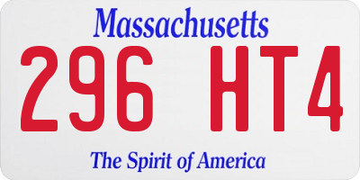 MA license plate 296HT4