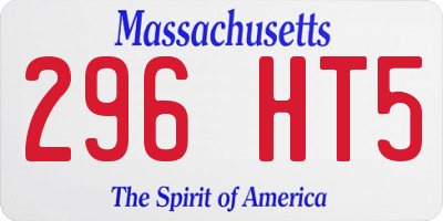 MA license plate 296HT5