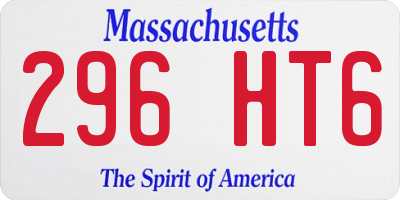 MA license plate 296HT6