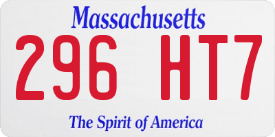 MA license plate 296HT7
