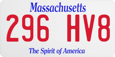 MA license plate 296HV8