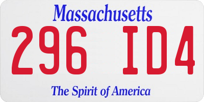 MA license plate 296ID4