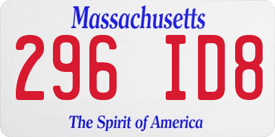 MA license plate 296ID8