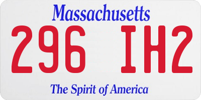 MA license plate 296IH2