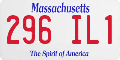 MA license plate 296IL1