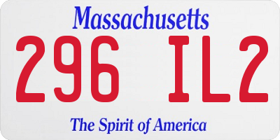 MA license plate 296IL2