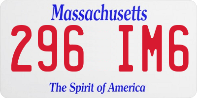 MA license plate 296IM6
