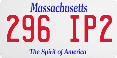 MA license plate 296IP2