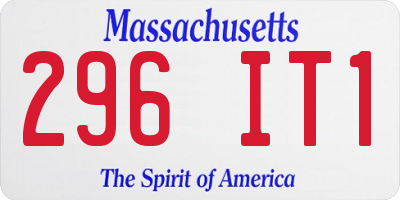 MA license plate 296IT1