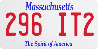 MA license plate 296IT2