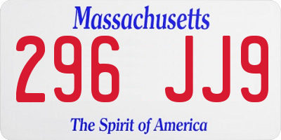 MA license plate 296JJ9