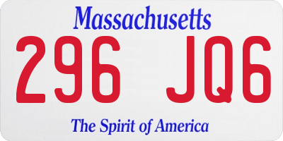 MA license plate 296JQ6