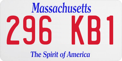 MA license plate 296KB1
